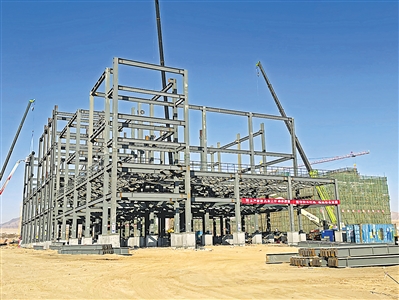 <p>　　宁夏氟峰新材料科技有限公司新材料项目建设现场。</p><p>　　（图片由惠农区委宣传部提供）</p>